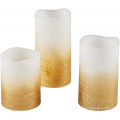 Best selling unit pack 3 battery operated pillar led candles with flicker flameless